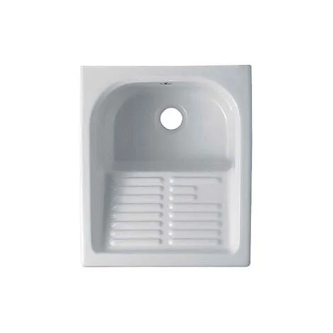 Lavatoio Misurina cm. 44x52 con strizzatoio bianco lucido di