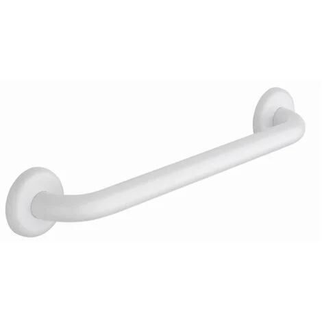 Maniglione disabili anziani barra per bagno doccia in acciaio bianco 45 cm