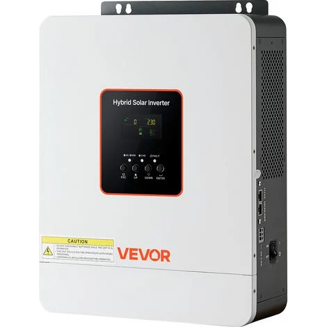 VEVOR Inverter Solare Ibrido Off-grid 3000 W da 24 V CC a 230 V CA, Inverter e Caricabatteria Onda Sinusoidale Pura, Regolatore Solare MPPT da 80 A Integrato, Compatibile con Batteria al Litio al Piom