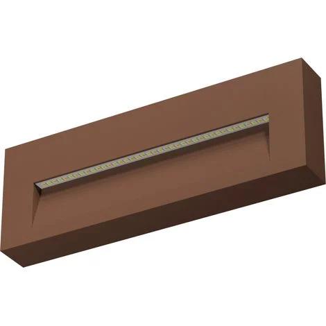 Beneito Faure Faretto Led segnapasso da parete a superficie Tween - 5W, Switch CCT, Illuminazione Interni ed Esterni, corridoi o passaggi - Corten