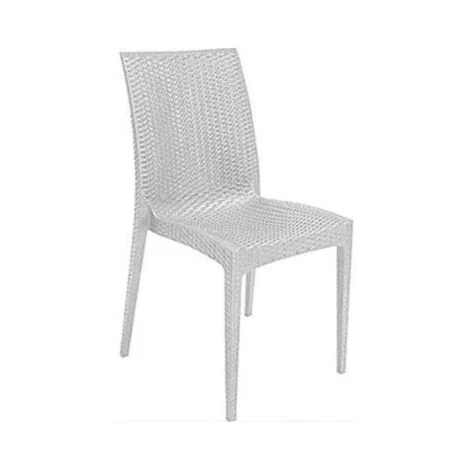 Sedia Rattan Bistrot bianco senza braccioli