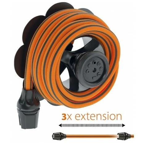 Claber tubo irrigazione giardino estensibile fino a 15m kit springy