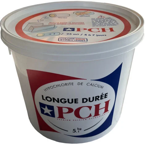 Stick di cloro lento 300 g 5,1 kg - hypochlorite calcium longue duree - pch