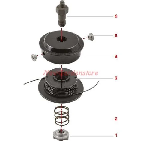 Ricambio testina numero 6 perno 8 x 1,25 sx F 270426