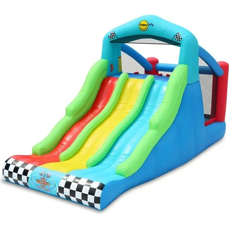 Castello Gonfiabile per Bambini da Esterno Triplo Scivolo e Arrampicata