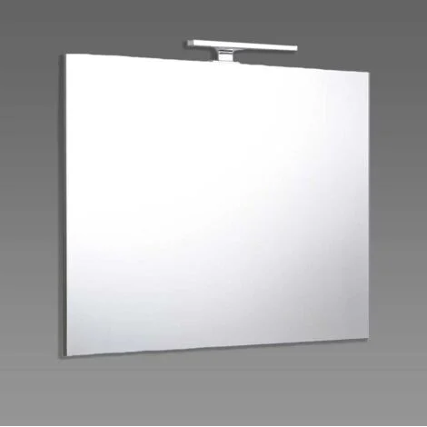Specchio Bagno 90X60 E Con Applique Led Cromata