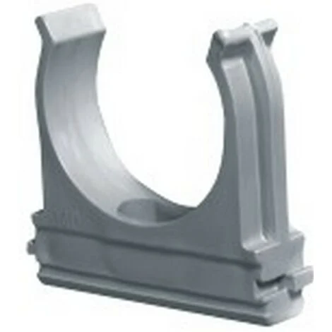 10 clips fissatubo scatto 16 mm colore grigio fissaggio su guida o parete