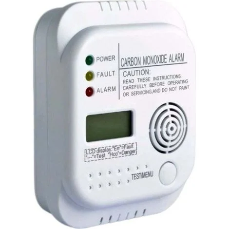 Rilevatore di monossido di carbonio, alimentato a batteria, rilevatore di gas con display e indicatore di temperatura -Crezuo