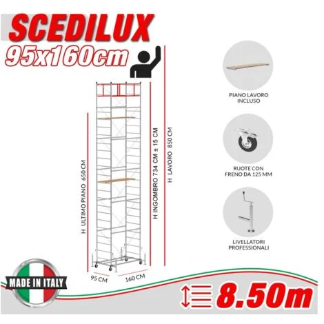 Trabattello SCEDILUX Altezza lavoro 8,50 metri