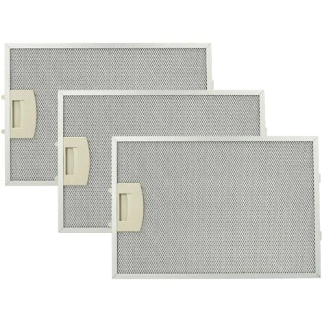 vhbw 3x Filtri Anti-Grasso Permanente compatibile con Siemens LC66650/04, LC66651/01, LC66651/02, LC66651/03, LC66651/04 Cappa da Cucina, metallo