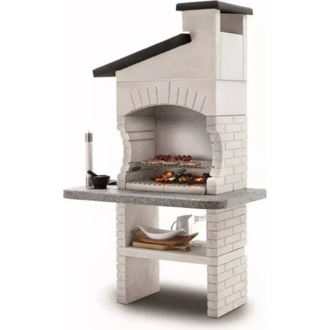 barbecue a carbonella in cemento palazzetti "guanaco 2" 128x71x202 cm
