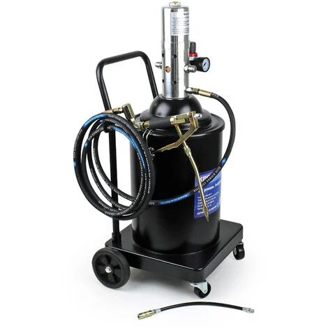 Wiltec Ingrassatore ad aria compressa professionale 15l per lubrificazione su auto e macchinari