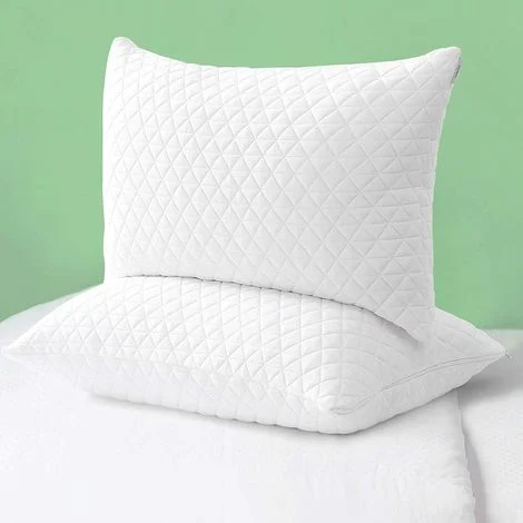 OLYMPIA Guanciale Fiocco Memory Foam, Cuscino da Letto Premium per Dormire,Ergonomico e Traspirante Supporto Ottimale Collo e Cervicale