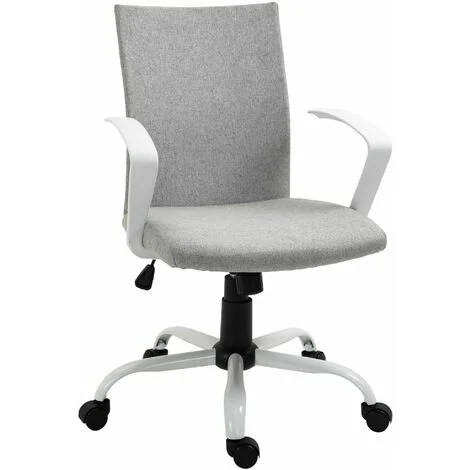 Sedia Ergonomica e Girevole da Ufficio in Tessuto Grigio 61x61x89-99 cm