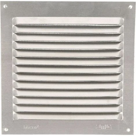 Griglia di ventilazione 15x15cm allum. Naturale con zanzariera 20213 amig