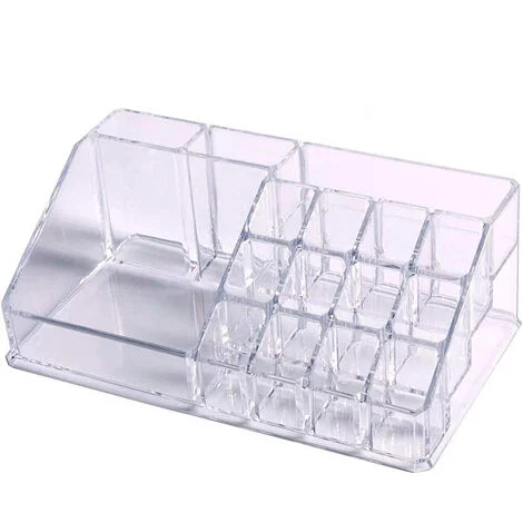Organizer portatrucchi per trucchi e pennelli scatola trasparente con diversi scomparti organizzatore per cosmetici espositore