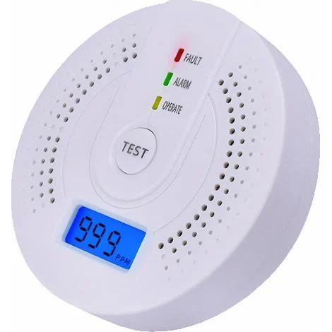 [MAI USATO]Rilevatore di monossido di carbonio, rilevatore di monossido di carbonio con display digitale, allarme acustico, alimentato a batteria