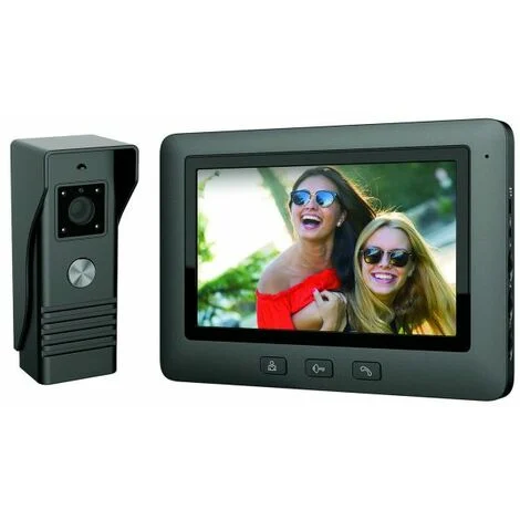 Kit Videocitofono Monofamiliare Monitor 7'' Telecamera Apriporta RLC07F