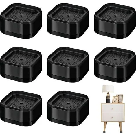 Rialzi per gambe di tavolo, set da 8 pezzi, regolabili di 3,5 cm, rialzi impilabili per gambe di sedie, adatti a gambe di mobili con diametro inferiore a 5 cm.