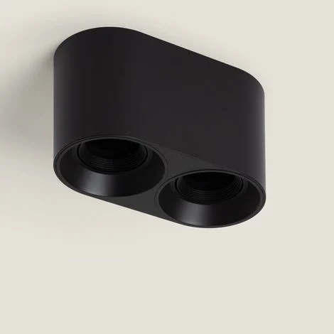 Applique da Soffitto Doppio Space Nero