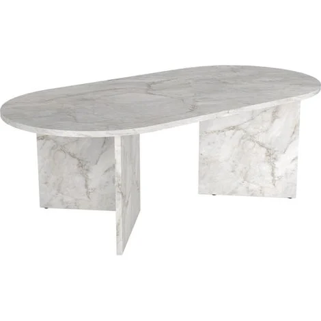 Tavolino Effetto marmo Bianco - TOPANIA