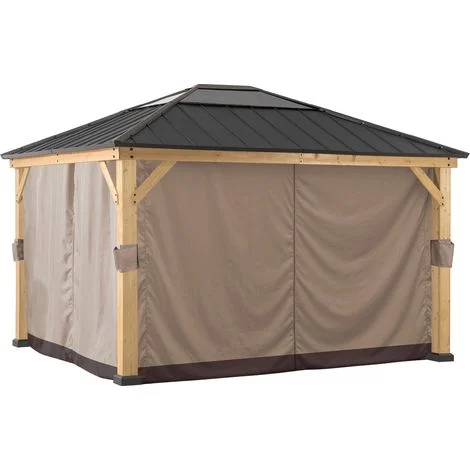 Tenda per gazebo in legno cedro 393cm x 452cm