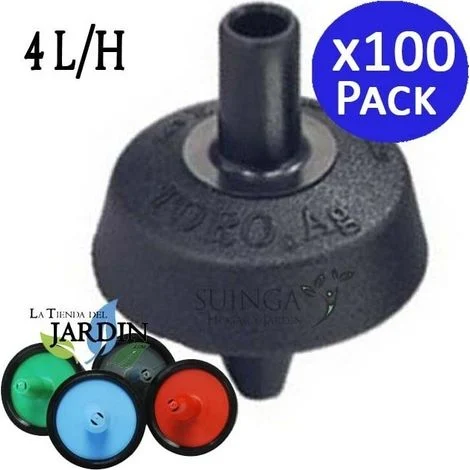 Set di 100 Gocciolatori Autocompensanti Antigoccia 4 Litri/ora Toro NGECompatibile con Tubi 16mm e Microtubi