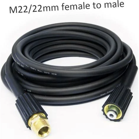 Tubo di prolunga da 10 m per idropulitrice ad alta pressione serie K, connettore M22 femmina-maschio -Crezuo