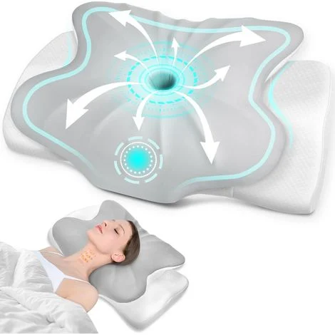 Cuscino cervicale, cuscino antirussamento, cuscino in memory foam, cuscino ergonomico, cuscino ortopedico, cuscino cervicale per chi dorme di lato, sulla schiena o a pancia in giù
