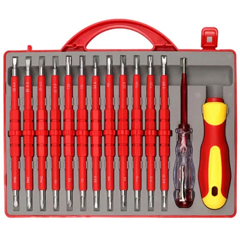 Set di Cacciaviti Isolati Punte Magnetiche Intercambiabili Cacciavite Cercafase