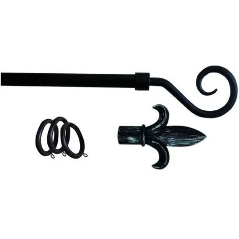 Bastone per Tende Ferro Kit Antracite per Lancia 120-210 Cm