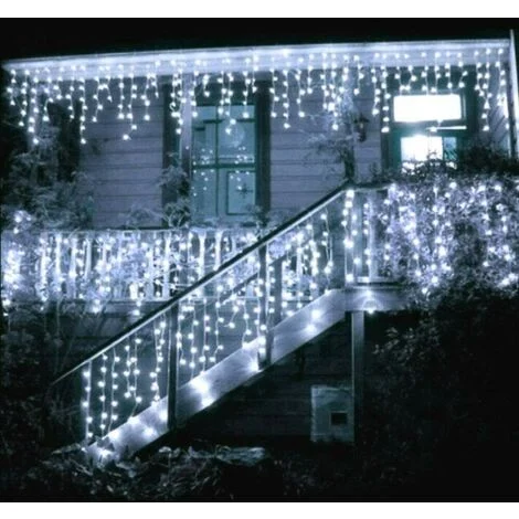 TENDA LUMINOSA DA ESTERNOLUCI DI NATALE 250 LED 10 METRI LUCE BIANCO FREDDO