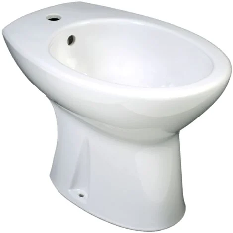 Bidet monoforo con scarico a terra serie idro bianco idrobric - idrobric