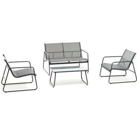 Set salotto salottino jask ferro divanetto poltrone tavolino giardino esterno