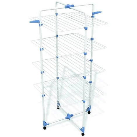Gimi Modular Lux Torre Verticale in Acciaio con Cordino per Bucato da 40 Metri, Dimensioni 71x71x168,5 cm