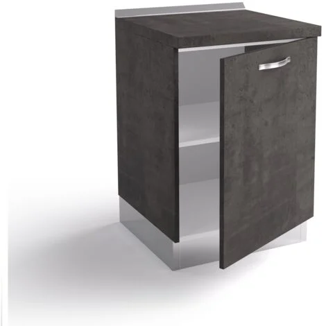 Base cucina 60x60x84 cm in legno color lava con un’anta - Massa