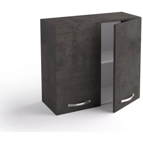 Pensile cucina 80x33x72 cm in legno lava con due ante - Massa