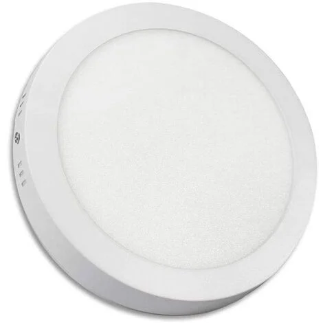 Plafoniera tonda a led montaggio esterno 6 watt luce bianca fredda 6500k driver incluso forma circolare in alluminio