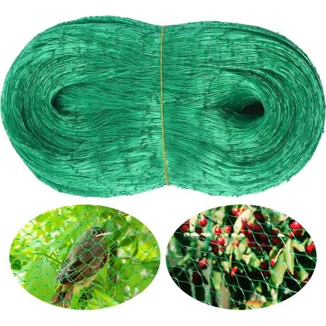 Rete anti-uccelli 4x10m, protezione piccioni, orto, ciliegio e pianta di fragole - Protezione alberi da frutto dai danni