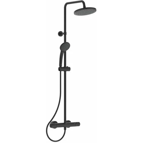 Ideal Standard CeraTherm - Set doccia termostatico T25, 20 cm, getto singolo, nero A7545XG