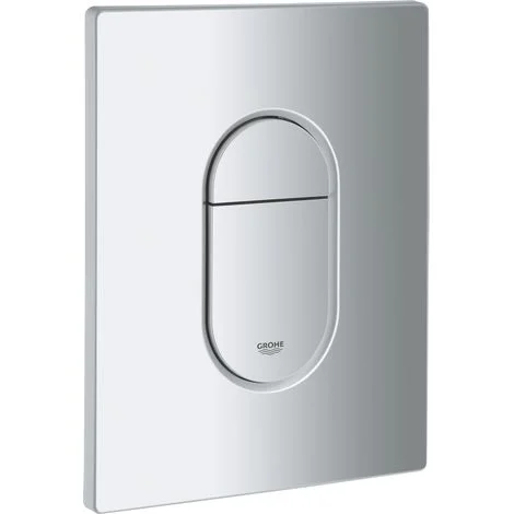 Compatibile con piastra di comando GROHE, piastra di comando per cassetta di scarico, argento 38844P00