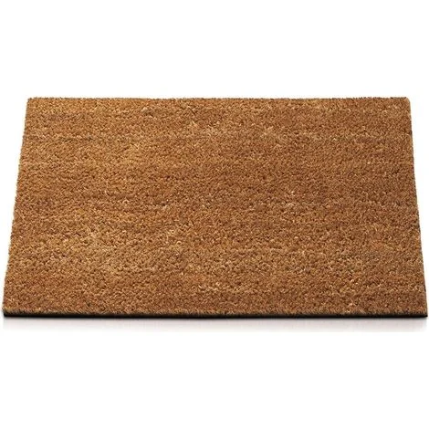 Zerbino Cocco Naturale 30x80 cm Retro Gomma Antiscivolo Tappeto Ingresso 100% Made In Italy