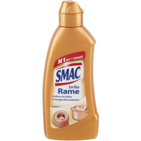 Smac Brilla Rame – Detergente Crema 250 ml per Rame, Ottone e Bronzo