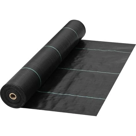 VEVOR Telo Pacciamatura Anti Infestanti, 200g/㎡ PP Barriera di Tessuto per Erbacce Paesaggistico da Giardino Protezione di Suolo UV Tessuto Polietilene 1,2 x 30,5 m, Tessuto Geotessile per Giardino