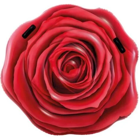 Materassino Forma Rosa Rossa Gonfiabile per Piscina Intex 137x132 cm