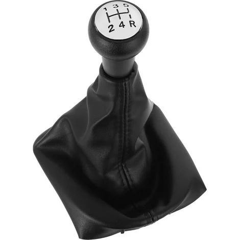 Pomello del cambio a 5 velocità compatibile con Peugeot 207 307 CC 308 (nero)