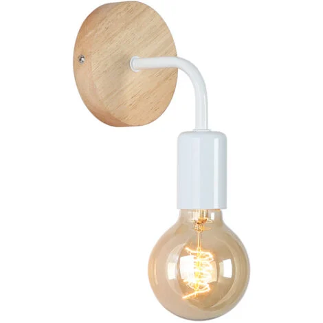 Lampada da parete in legno e metallo "Morgan"