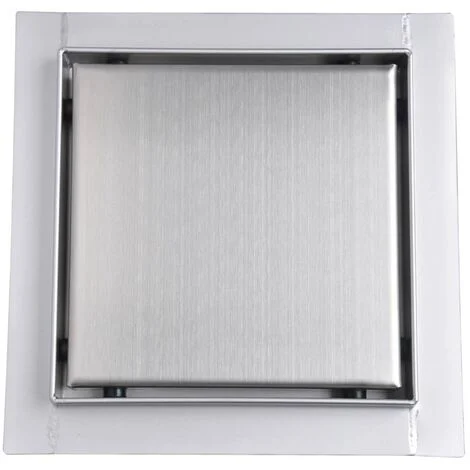 Bc-elec - Q01-15 Piatto doccia in acciaio inox 15cm, piatto doccia, altezza regolabile 63-83mm