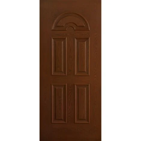 Pannello per Porta Blindata con Arco in Vetroresina da Esterno Noce 90x210