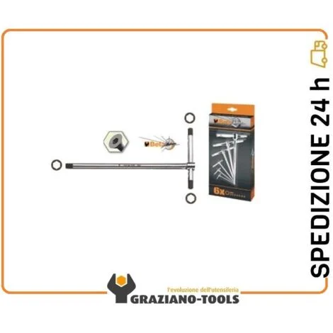 Beta 951/S6 Serie chiavi a T maschio esagonali cromate 6 Pz.